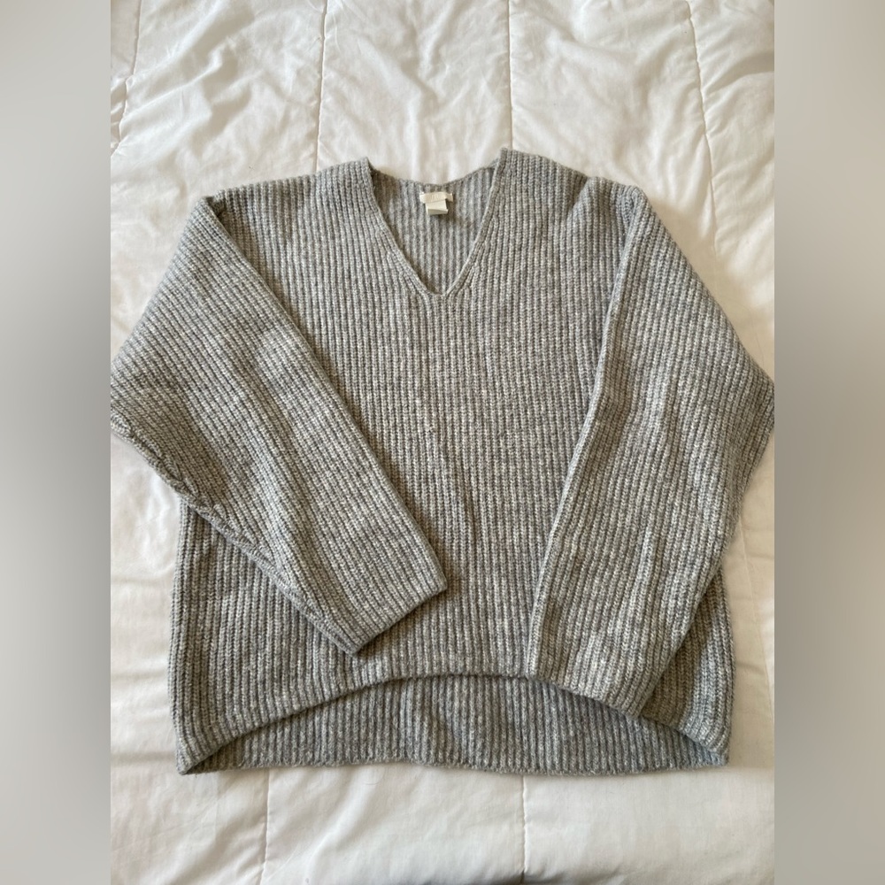 Grey knit sweater,H&M